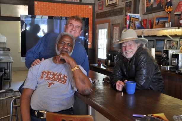 Randy Willis, Willie Nelson, and Earl Campbell